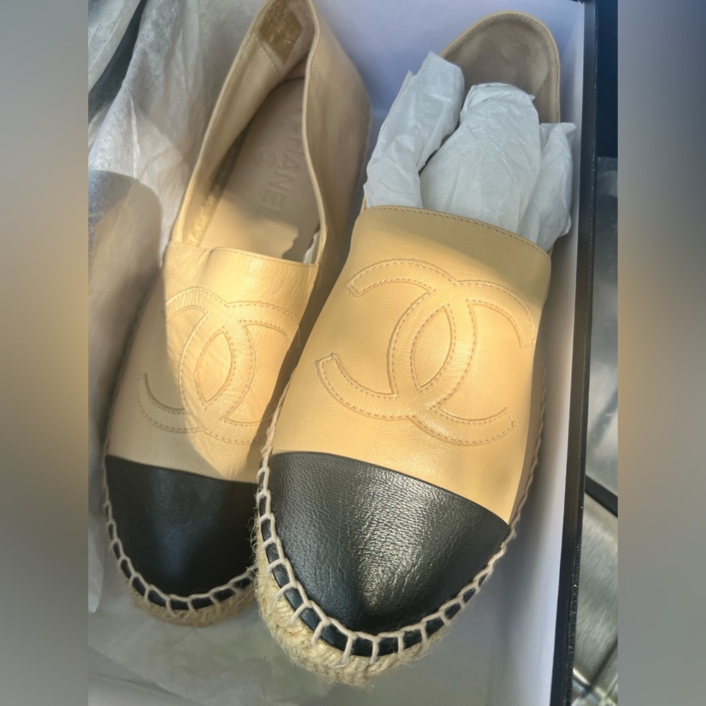 Authentic Chanel espadrille worn once
